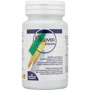 EYE DISCOVER VISION Suplemento para el Cuidado de la Visión con Omega 3 y Luteína, Contiene 300 mg DHA - 30 Cápsulas Blandas