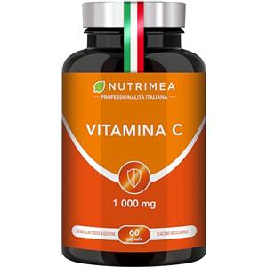 Plastimea VITAMINA C 1000 mg | Acido Ascorbico | Vitalità e Sistema immunitario | 60 capsule vegane