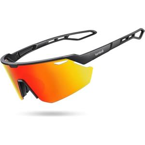 Lamicall Occhiali da Sole Ciclismo Polarizzati, [24g Ultraleggero] Anti-UV400, TR90-Telaio, Nasello Regolabile, Occhiali da Sole Sportivi per Uomo e Donna, per Pesca/Corsa/Sport all'Aperto
