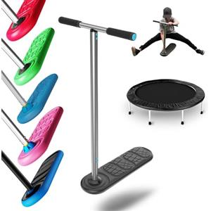 In Do The Trick Scooter Trampolino-Monopattino Trick Scooter Kickstart Classic - Unisex per Giovani 6-15 Anni Nero - Piattaforma Antiscivolo & Maniglione Regolabile - Freestyle Indoor & Outdoor
