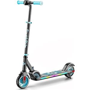 FanttikRide C9 Apex Monopattino Elettrico per Bambini 120-160cm, Altoparlante Bluetooth, Luci Arcobaleno, 8/13/16 km/h, Autonomia di 8 km, Altezza Regolabile, Pieghevole, per Bambini fino a 60kg, Blu
