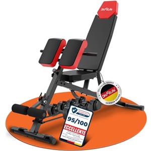 DH FitLife 2026 Panca Palestra Regolabile 6-in-1 con Hyperextension per Schiena e Addominali fino a 350 kg | Panca Multifunzionale per Home Gym | Panca Inclinata per Bench Press e Allenamento Completo