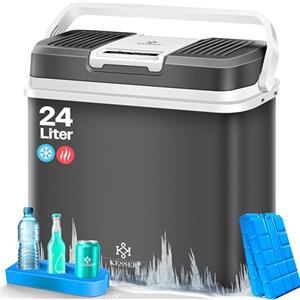 KESSER® Frigobox da 24 litri | RAFFREDDA e RISCALDA | Frigo box termoelettrico 12 volt e 230 volt con 2 batterie di raffreddamento | Mini frigo | per auto e campeggio | EEK A+++| Auto e campeggio