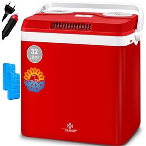 KESSER® Frigorifero 32 Litri | Raffreddamento e Riscaldamento | Frigorifero termoelettrico 12 Volt e 230 Volt | Minifrigo | per Auto e Campeggio |incl. Pacchetti di raffreddamento | EEK A++
