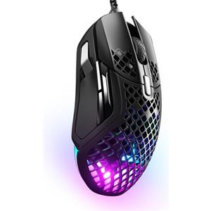 SteelSeries Aerox 5 - Mouse da gaming RGB con guscio forato - Design ultraleggero e resistente all'acqua - Sensore ottico TrueMove Air da 18K DPI