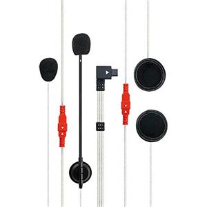 Midland - Kit Audio Secondo Casco, Accessorio Interfono Moto Compatibile con Serie BTX - Auricolare Casco Moto, 2 Microfoni e 2 Cuffie Speaker, Filo e Braccetto per Caschi Jet, Modulari o Integrali