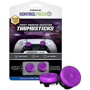 KontrolFreek FPS Freek Frenzy Gommini per Controller PS5 | 1 Rialzo Alto e 1 Medio per PS5 & PS4 | Più Mira & Controllo per FPS | Viola