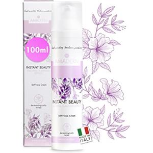 AMADERM Crema Illuminante Viso Antimperfezioni [Effetto BB/CC Cream Incolore] INSTANT BEAUTY 100ml Crema Viso Contorno Occhi e Labbra con Polveri Soft Focus e Acido Ialuronico per Bellezza Istantanea AMADERM