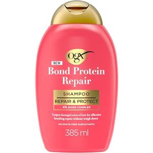 OGX Shampoo Bond Protein Repair, Shampoo capelli secchi e danneggiati con Tecnologia Lipi Pro Shield e Agenti Idratanti, Shampo leggero ristrutturante per capelli più sani e forti, 385ml