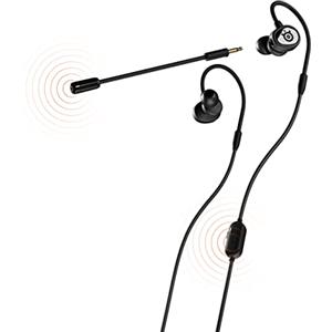 SteelSeries Tusq - Cuffie in-ear da gioco per dispositivi mobili - doppio microfono con maniche rimovibili - cuffie con sospensione ergonomica - per dispositivi mobili - nere