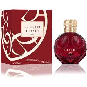 Elie Saab - Elixir Love Eau de Parfum 100 ml - Profumo Donna - Fragranza Chypre Fiorito Fruttato - Note Floreali e Fruttate - Flacone Gioiello in Vetro Rosso