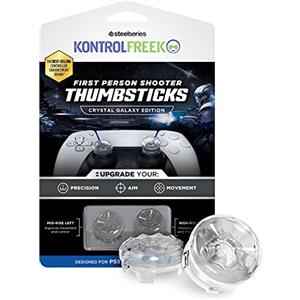 KontrolFreek FPS Freek Galaxy Crystal Gommini per Controller PS5 | Rialzi Analogici per PS5 & PS4 | Precisione & Aim Assist | Trasparente