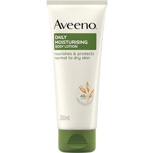 Aveeno Daily Moisturising Crema Idratante, Crema corpo idratante per 48 ore con Avena Colloidale Prebiotica, Crema corpo per pelli normali, secche e sensibili, Body lotion senza profumo, 200 ml