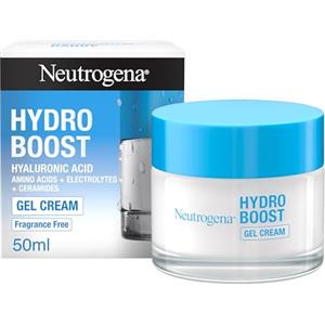 Neutrogena Hydro Boost Crema Gel, Crema idratante viso in gel leggero, Crema viso Acido Ialuronico per un'idratazione intensa, Ideale per pelle secca e sensibile, 50 ml