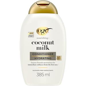OGX Balsamo Nourishing + Coconut Milk, Balsamo capelli secchi con Latte e Olio di Cocco e Proteine del Latte, Trattamento districante capelli per una chioma morbida, luminosa e sana, 385 ml