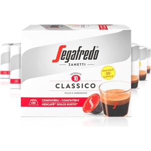 Segafredo Zanetti 180 Capsule di Caffè Classico compatibili con Dolce Gusto di Nescafé - Gusto Classico, Tostatura media (6 Scatole da 30 Capsule ciascuna)