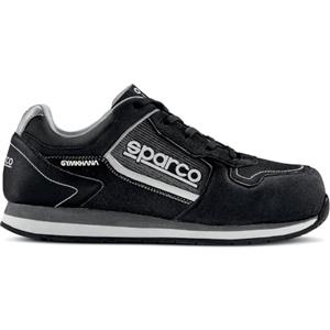 Sparco - Gymkhana Max - Scarpe da Lavoro Antinfortunistiche S1P SRC Nero-Grigio, 38 EU