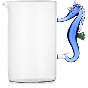 Ichendorf Milano Brocca Cavalluccio Marino Blu, Collezione Marine Garden, 150 cl, Vetro Borosilicato, Fatto a Mano