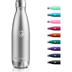 KollyKolla Borraccia Termica 500ml, Borraccia Acciaio Inox, Bottiglia Acqua Riutilizzabile, Doppia Parete, Senza BPA, a Prova di Perdite, Bottiglia Termica per Bambini, Scuola, Ufficio, Sport, Viaggi, Campeggio