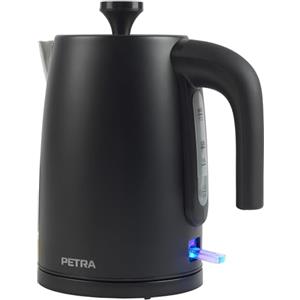 Petra PT5632MBLKVDE Bollitore elettrico a caraffa - veloce, indicatore di livello dell'acqua, filtro anticalcare, base girevole, sensore di bollitura a secco, controllo Strix, 3000 W, 1,7 l, nero