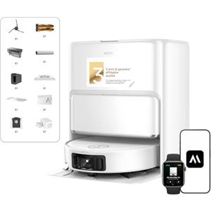 Mova Z60 Ultra Roller Standalone Robot Aspirapolvere, 26000 Pa, Lavaggio HydroForce, Tecnologia MaxiReach e AutoShield, Radar Sollevabile FlexScope, Triplo Meccanismo Antigroviglio