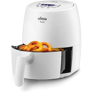 Ufesa Twist, Friggitrice ad Aria 2 Litri, Bianca, 6 Programmi Preimpostati, 1200 W, Timer, Temperatura 80ºc - 200ºc, Airfryer senza BPA ne PFOA
