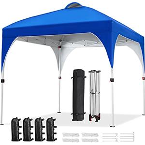 Yaheetech Gazebo da Giardino 3 x 3 M Impermeabile Pieghevole Tendone in Ferro e Tela Oxford con Paletti/Corde per Spiaggia/Uso Commerciale/Patio/Campagna/Veranda Beige