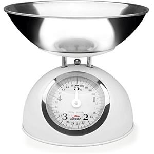 Lacor - 61714 - Bilancia da Cucina retrò in Acciaio 5 kg - Rosso