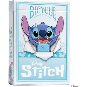 Bicycle Carte da Gioco Disney Stitch, 1 Mazzo, Finitura con Cuscino d'Aria, Professionale, superba maneggevolezza e Durata, Ottimo Regalo per Collezionisti di Carte, Blu, Medie