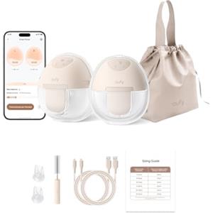 eufy Security: Tiralatte E10 Tiralatte elettrico senza mani a controllo via app, ritmo smart custom, estrazione ospedaliera per una maggiore produzione. Portatile, anti perdite e silenzioso.