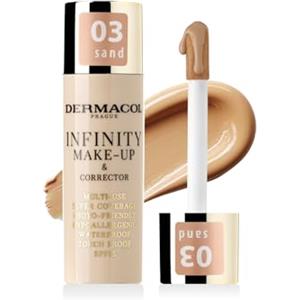 Dermacol Infinity make-up e correttore, Multi-uso, Super copertura, Photo-friendly, Ipoallergenico, Impermeabile, Touch proof, Non occlude, SPF 15, no. 3