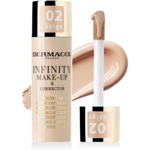 Dermacol Infinity make-up e correttore, Multi-uso, Super copertura, Photo-friendly, Ipoallergenico, Impermeabile, Touch proof, Non occlude, SPF 15, no. 2