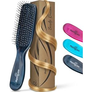 MarQus Spazzola per Cuoio Capelluto - districa senza tirare - Spazzola districante per tutti i tipi di capelli, spazzola per lucentezza e volume, 1 pezzo Midnightblue