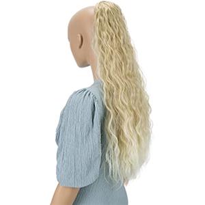 CAISHA 65cm Coda Capelli Hannah Con Chiusura Autoadesiva Capelli Extensions Finta Ondulato Biondo Mix HCW106