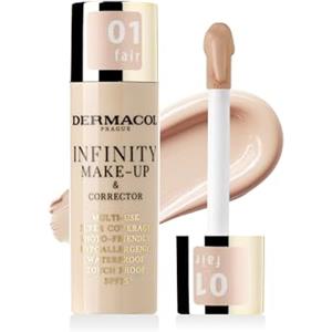 Dermacol Infinity make-up e correttore, Multi-uso, Super copertura, Photo-friendly, Ipoallergenico, Impermeabile, Touch proof, Non occlude, SPF 15, no. 1