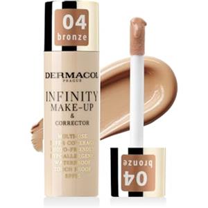 Dermacol Infinity make-up e correttore, Multi-uso, Super copertura, Photo-friendly, Ipoallergenico, Impermeabile, Touch proof, Non occlude, SPF 15, no. 4