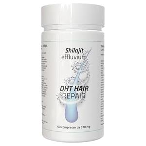 AG nature Shilajit Effluvium DHT Hair Repair - Trattamento Rivoluzionario Anti-Caduta per Capelli Forti con Shilajit, Biotina, Serenoa ed Equiseto - 60 Compresse per una Crescita Sana