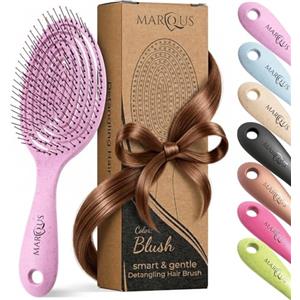 marQus Spazzola Districante Per Capelli - Materiali a Base Vegetale Biodegradabile - 1 Pezzo Colore Magenta Blush