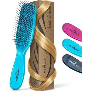 MarQus Spazzola per Cuoio Capelluto - districa senza tirare - Spazzola districante per tutti i tipi di capelli, spazzola per lucentezza e volume, 1 pezzo Flashblue