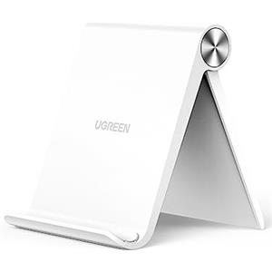 UGREEN Porta Cellulare Tavolo, Supporto Telefono Scrivania Portatile Regolabile 100°, Compatible con iphone 17 Pro Max Air/16/15/14 ;samsung galaxy S25/S24; google pixel 10/9/8, Bianco
