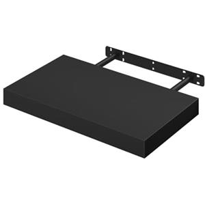 WOLTU Mensola da Muro Rettangolare Scaffale Libreria a Parete Decorazione per Cameretta Ufficio Porta CD/Dvd in Legno Nero 40cm RG9372sz