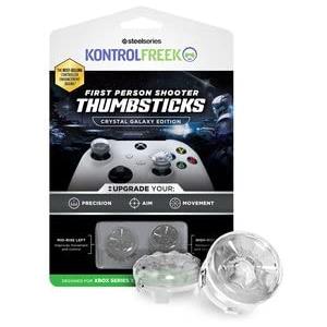 KontrolFreek FPS Freek Galaxy Crystal Gommini per Controller Xbox | Rialzi Analogici per Xbox Series X|S & Xbox One | Precisione & Controllo | Trasparente