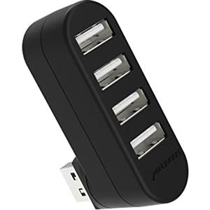 SABRENT Hub USB 2.0, Ciabatta multipresa USB, Sdoppiatore USB, 4 Porte, Ruotabile di 90°/180°, per PS4/PS5, PC da gioco, laptop, chiavetta USB, stampante, MacBook e altro, NERO (HB-UMN4)