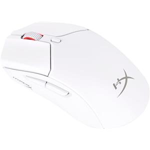 HyperX Pulsefire Haste,Mouse Gaming Senza Filo, Connettività a 2,4GHz e Bluetooth,Illuminazione RGB,6 Tasti Programmabili,26000 DPI,Resistenza fino a 100Milioni di Clic, Batteria fino a 100Ore, Bianco