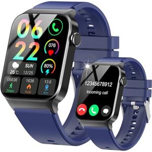 STECEi Smartwatch Uomo Donna Rispondi/Effettua Chiamate, 1.85" Orologio Smartwatch con 113 Sportivo, Impermeabil IP68 Sportivo Watch con Contapassi/Sonno/Cardiofrequenzimetro, Blu