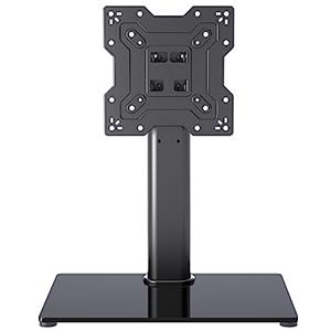 XINLEI Supporto per TV Universale, Supporto da Tavolo per TV LCD/LED da 17-43 Pollici Fino a 88 libbre, Supporto per Monitor Regolabile in Altezza con Base in Vetro Temperato VESA 200x200mm, TS103