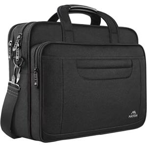 MATEIN Borsa Porta PC 17 Pollici, Borsa Lavoro Uomo Donna per Documenti, Tasca Antifurto e Tracolla Rimovibile, Multitasche con Fascia per Trolley, Custodia Notebook per Ufficio, Università e Viaggio