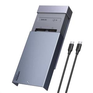 UGREEN Stazione Di Docking 40Gbps, Custodia Doppia Baia M.2 NVMe SSD USB4 con Ventola di Raffreddamento, Compatibile con Thunderbolt 5/4/3, Supporta Clonazione Offline e Configurazioni RAID Software