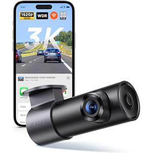 70mai Dash Cam M310 Plus 3K, 1620P Dashcam Auto, WiFi, Visione Notturna, Rilevamento del Movimento, Registrazione Time-lapse, WDR, Registrazione in Loop, Modalità Parcheggio, WiFi, APP, Max 256 GB