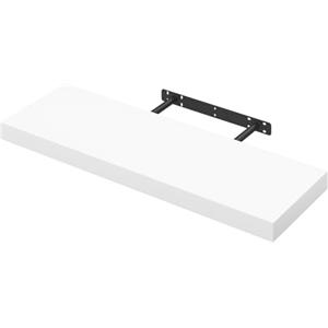 WOLTU Mensola da Muro Rettangolare Scaffale Libreria a Parete Decorazione per Cameretta Ufficio Porta CD/Dvd in Legno Bianco 70cm RG9369ws